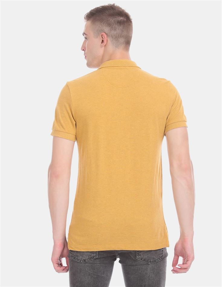 U.S.Polo Assn. Men Casual Wear Yellow T-Shirt